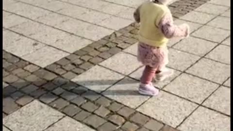 Cute baby walk