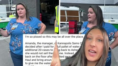 Sams Club Manager refused to release water to customer for hurricane Victims