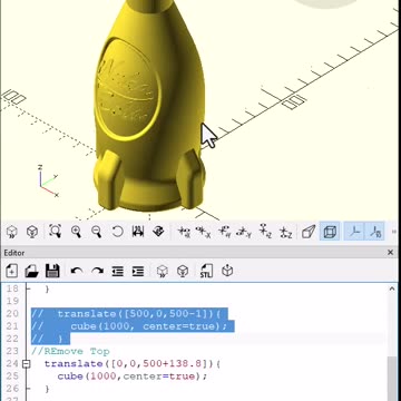 OpenScad: Hollowing out a nuka Cola Bottle