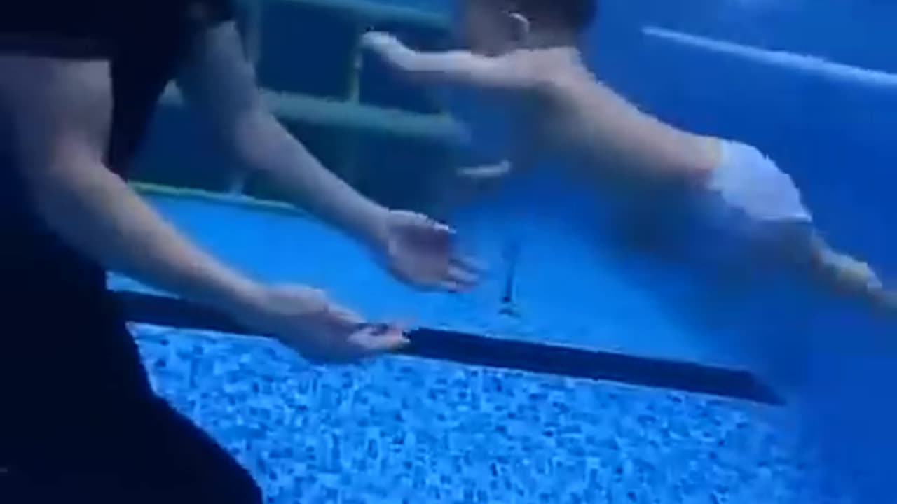 Baby swimming