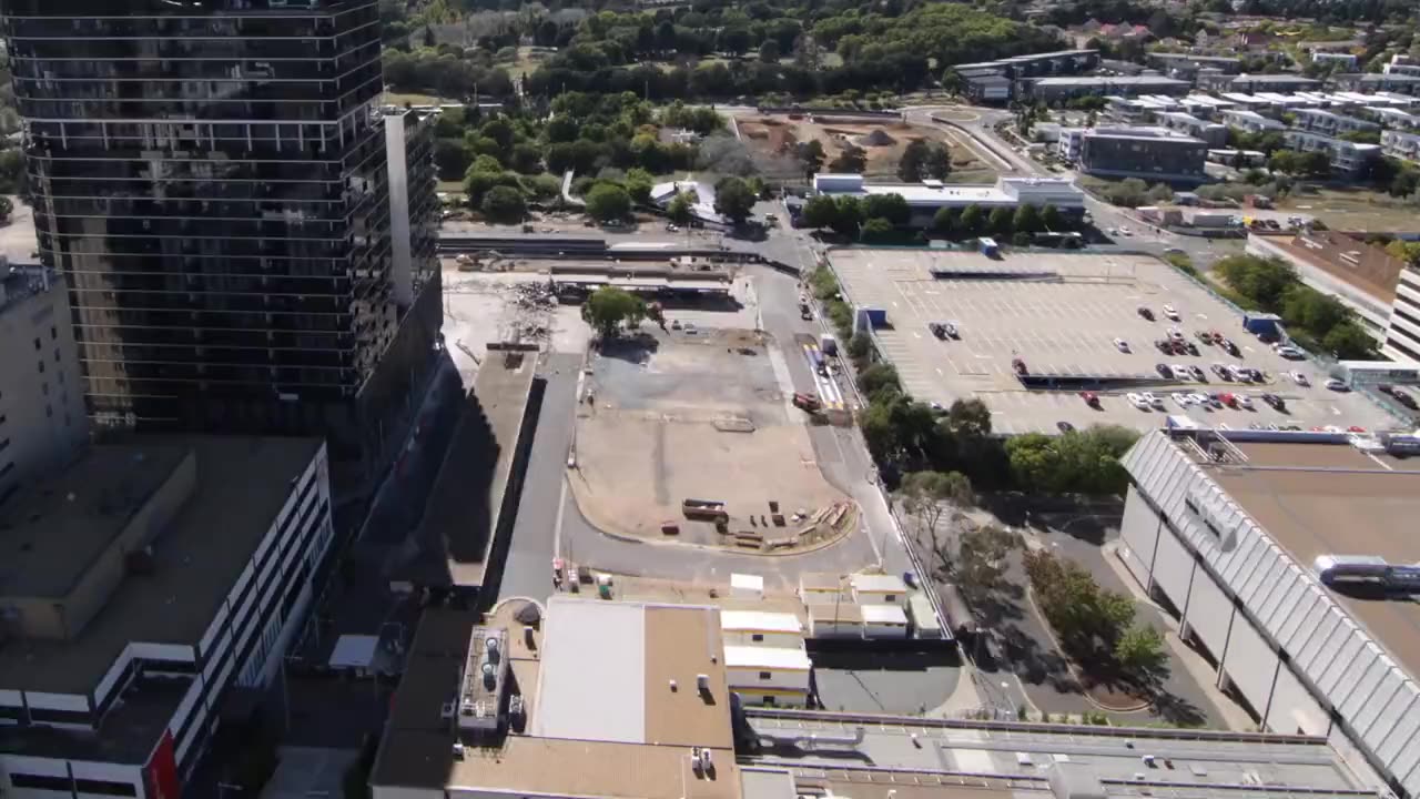 demolition works at the old Woden bus interchange (canberra)