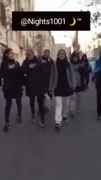 Tehran's teens having fun on a street