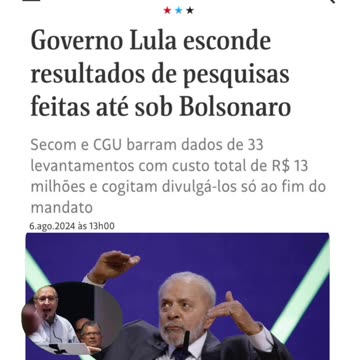 Lula Ladrão está tentando esconder o fracasso da sua gestão?