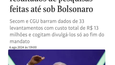 Lula Ladrão está tentando esconder o fracasso da sua gestão?