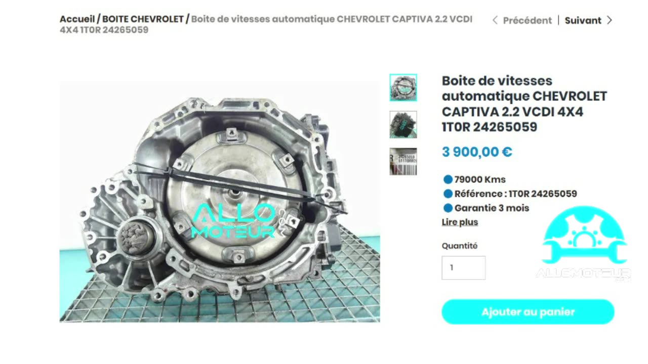 ALLOMOTEUR.COM - Boite de vitesses automatique CHEVROLET CAPTIVA 2.2 VCDI 4X4 1T0R 24265059