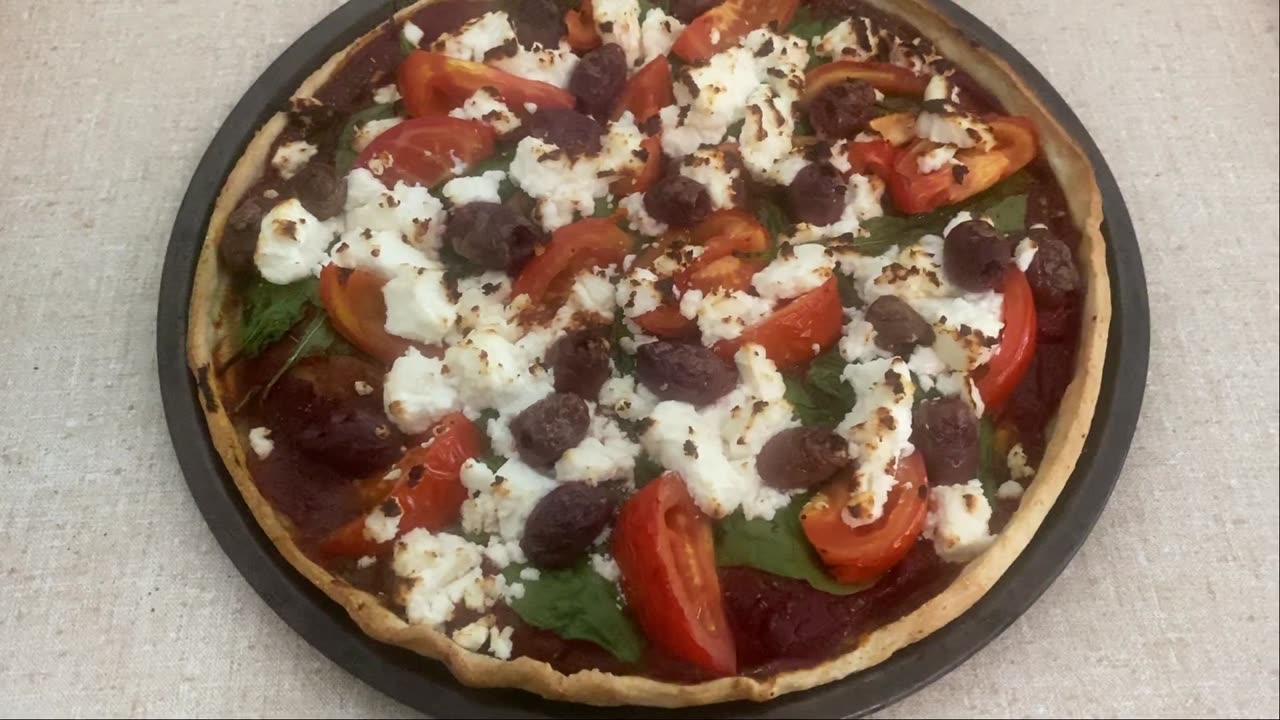 #Organic #Vegetarian or #Vegan #Feta & #Spinach #Pizza