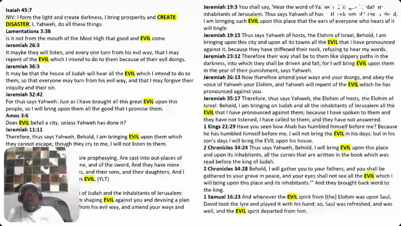 YAHWEH THE DRAGON TELLS YOU HE BRINGS THE EVIL