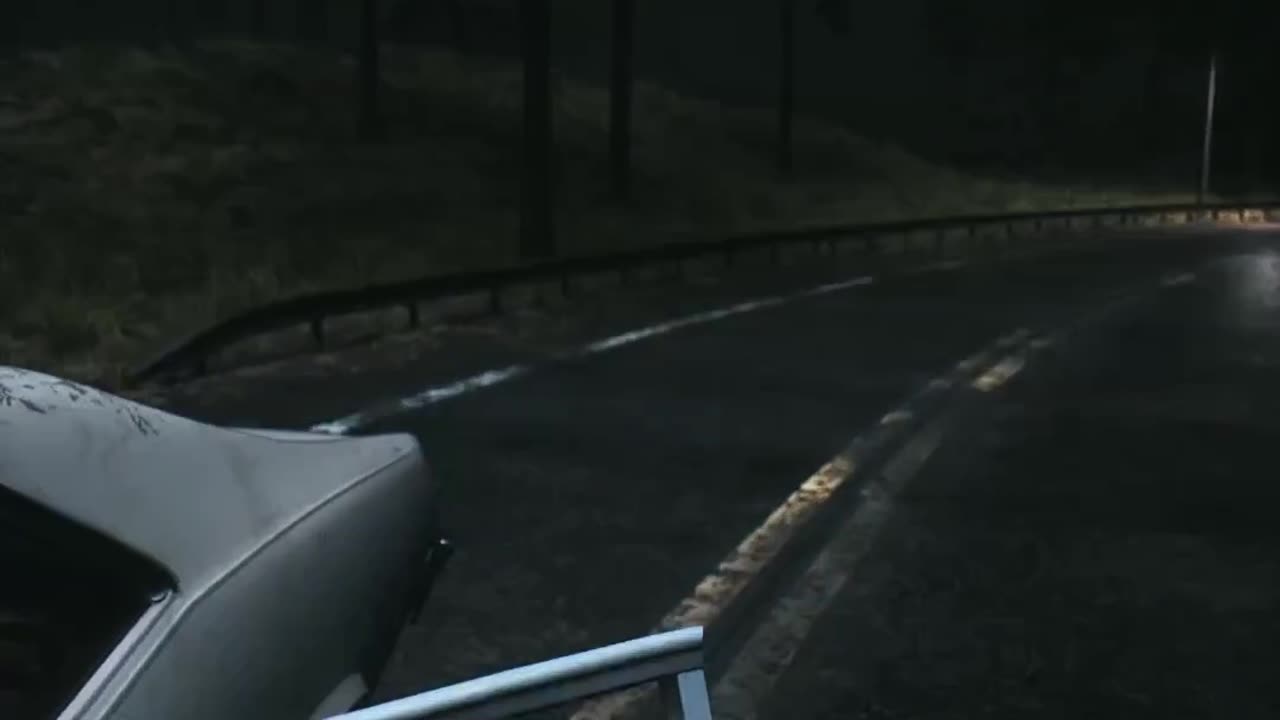 Night scene in scary watch video end