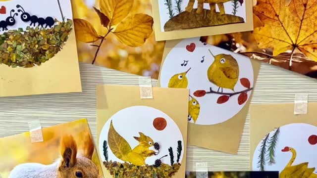 Autumn is so beautiful. Make leaf stickers with your baby to keep autumn here