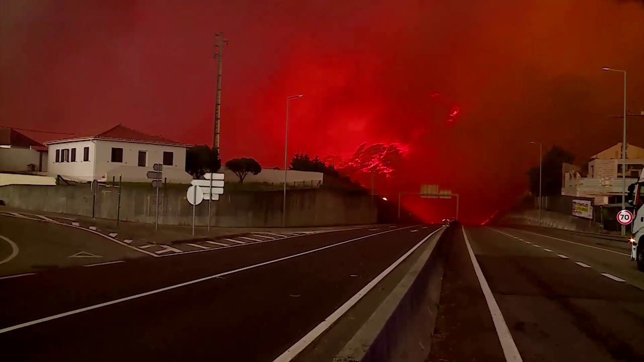 Homes set ablaze as wildfires rage out of control in Portugal