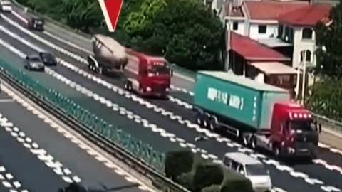 An accident happened when the truck was transporting.