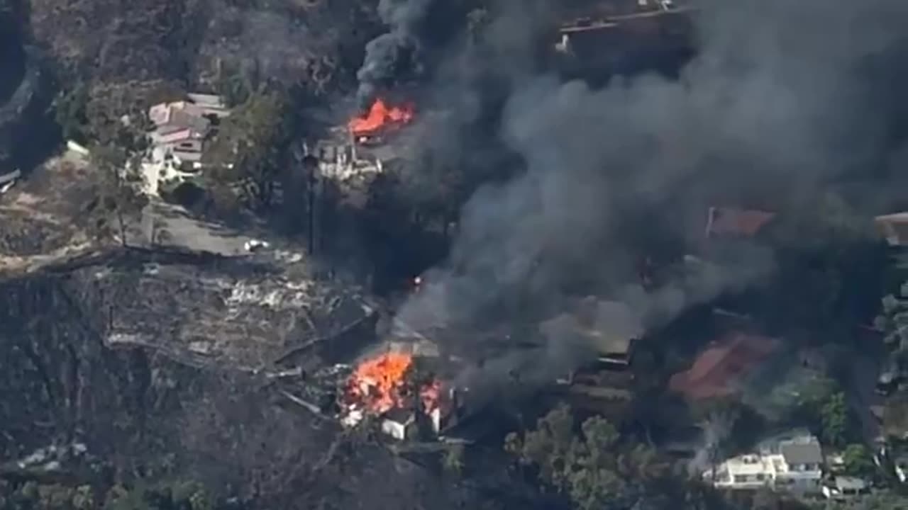 Several homes going up in flames in the Shandin Hills area of San Bernardino