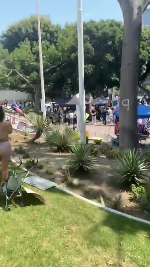 Los Angeles Vaccine Passport Protest Aug. 14, 2021