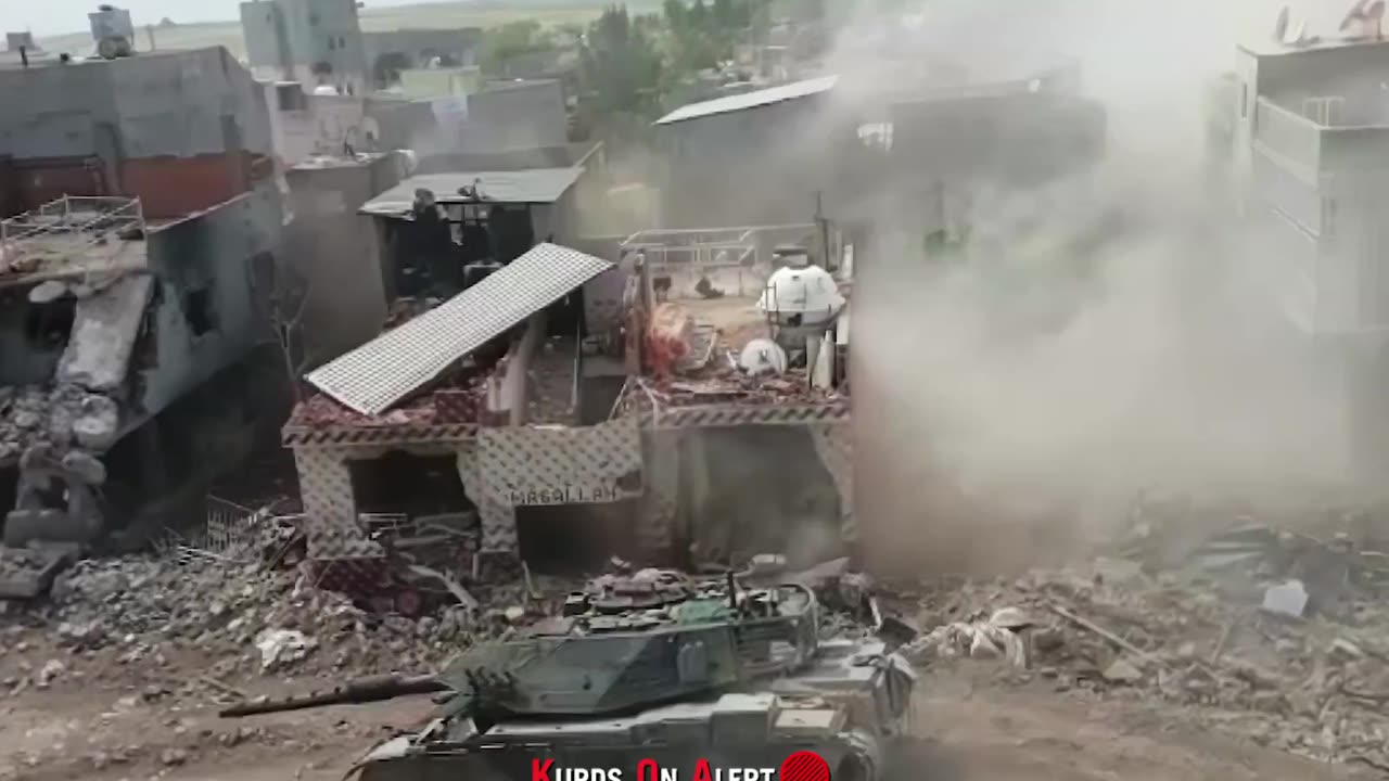 Turkish army, a NATO member, bombing a town for six months using NATO equipment.