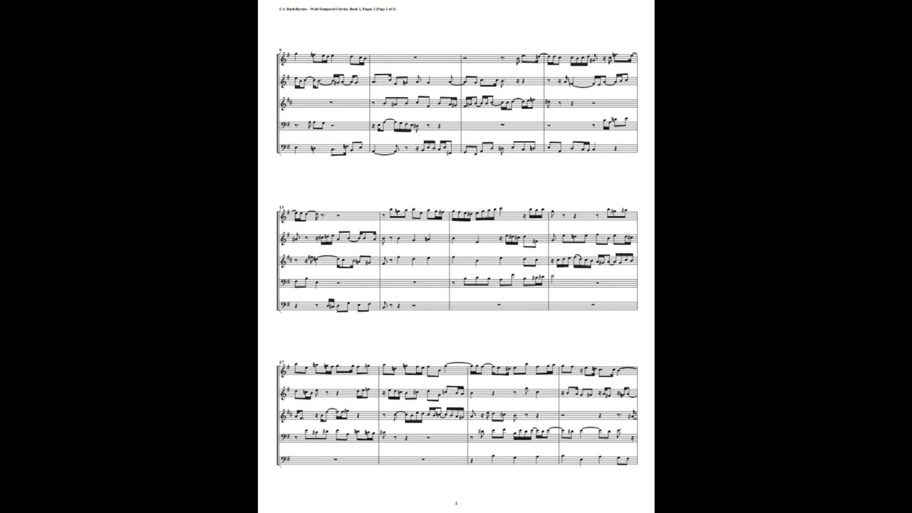 J.S. Bach - Well-Tempered Clavier: Part 2 - Fugue 02 (Double Reed Quintet)