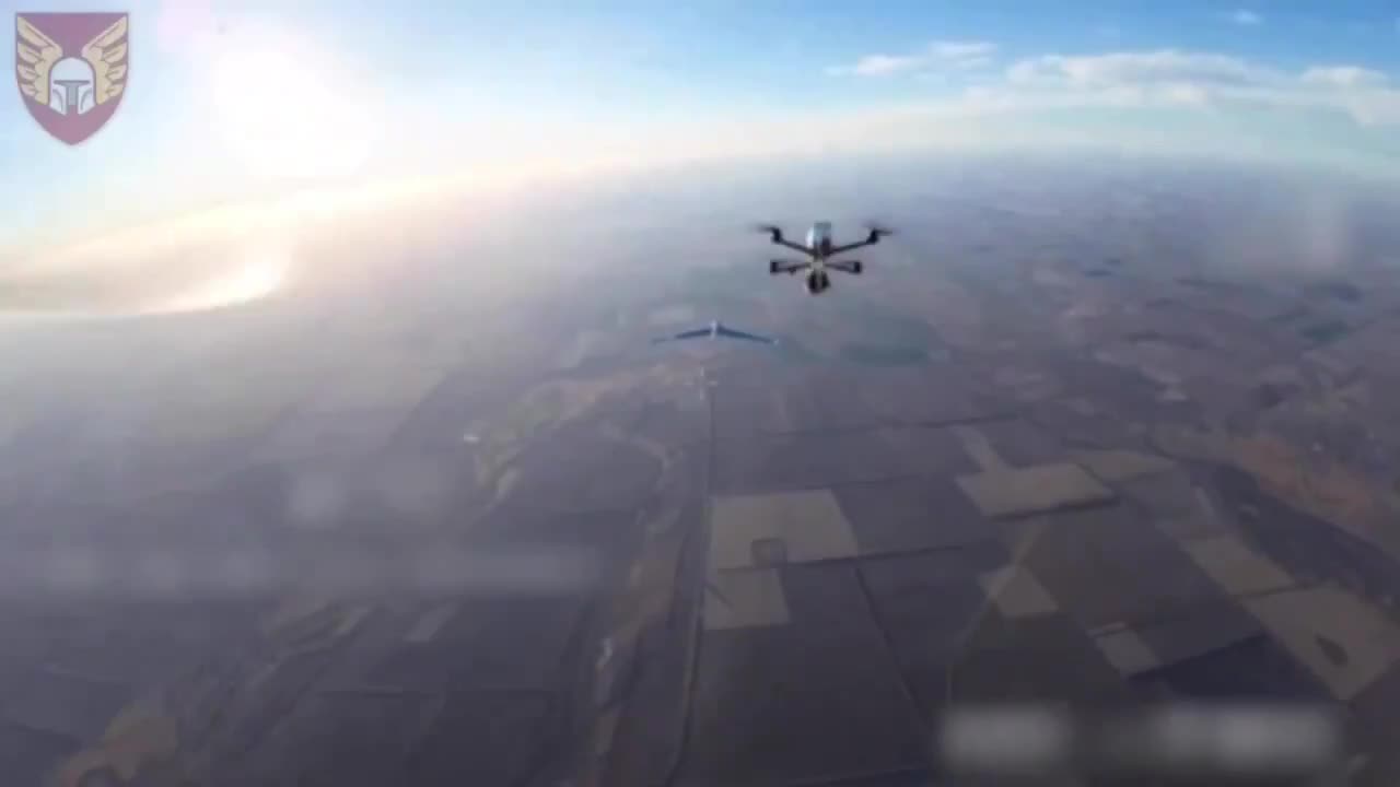 Ukrainian Dogfighter Drone Crashes Into Russian Attack Drone
