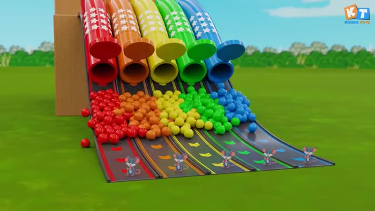 Cocomelon Colour Train - Wheels On The Train Baby Nursery Rehymes.