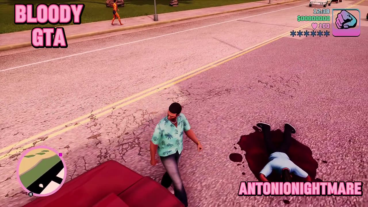 PS5 GTA Vice City: In my first 5 minutes, I witnessed a roadside crime scene! Love it