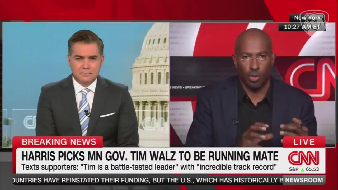 CNN's Van Jones: Kamala Harris Is 'Caving to Darker Parts' of the Far-Left by Picking Tim Walz