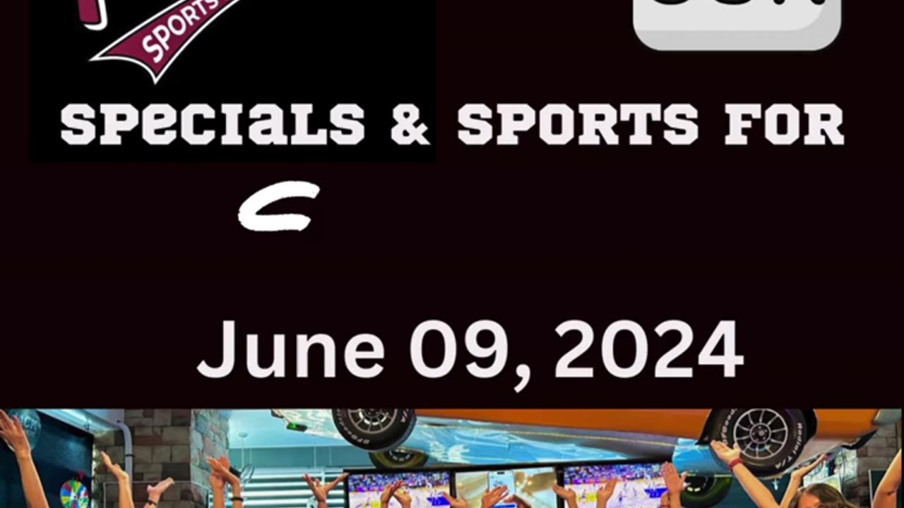 T-Backs Sports Bar and Grill Sports Schedule and Hot Dog Special for Sunday June 09, 2024