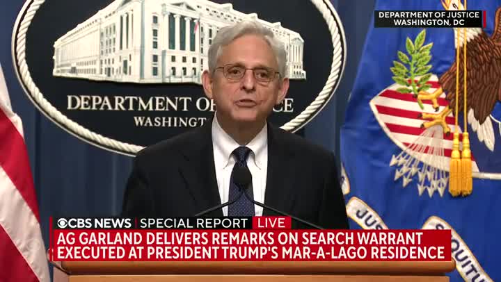 AG Garland: 'I Personally Approved' of FBI's Trump Raid