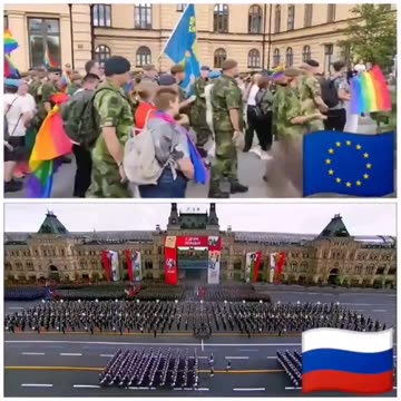 NATO country military parade (Dua Lipa?!) vs. Russian WWII Victory Day military parade