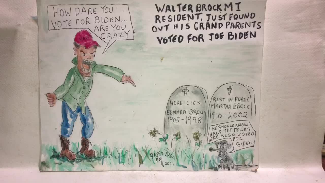 HIS GRAND PARENTS VOTED FOR BIDEN super patroitcartoonist