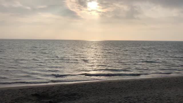 beautiful sunset and beach