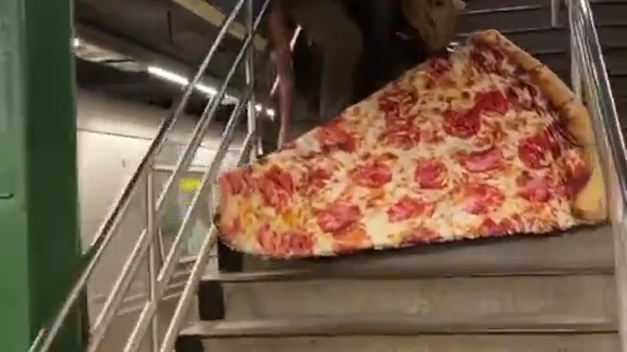 Pizza rats in the subway