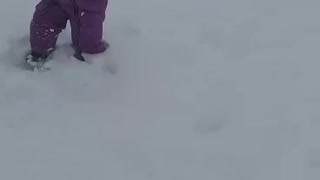 Cute Babies Playing in the Snow First Time LOVE