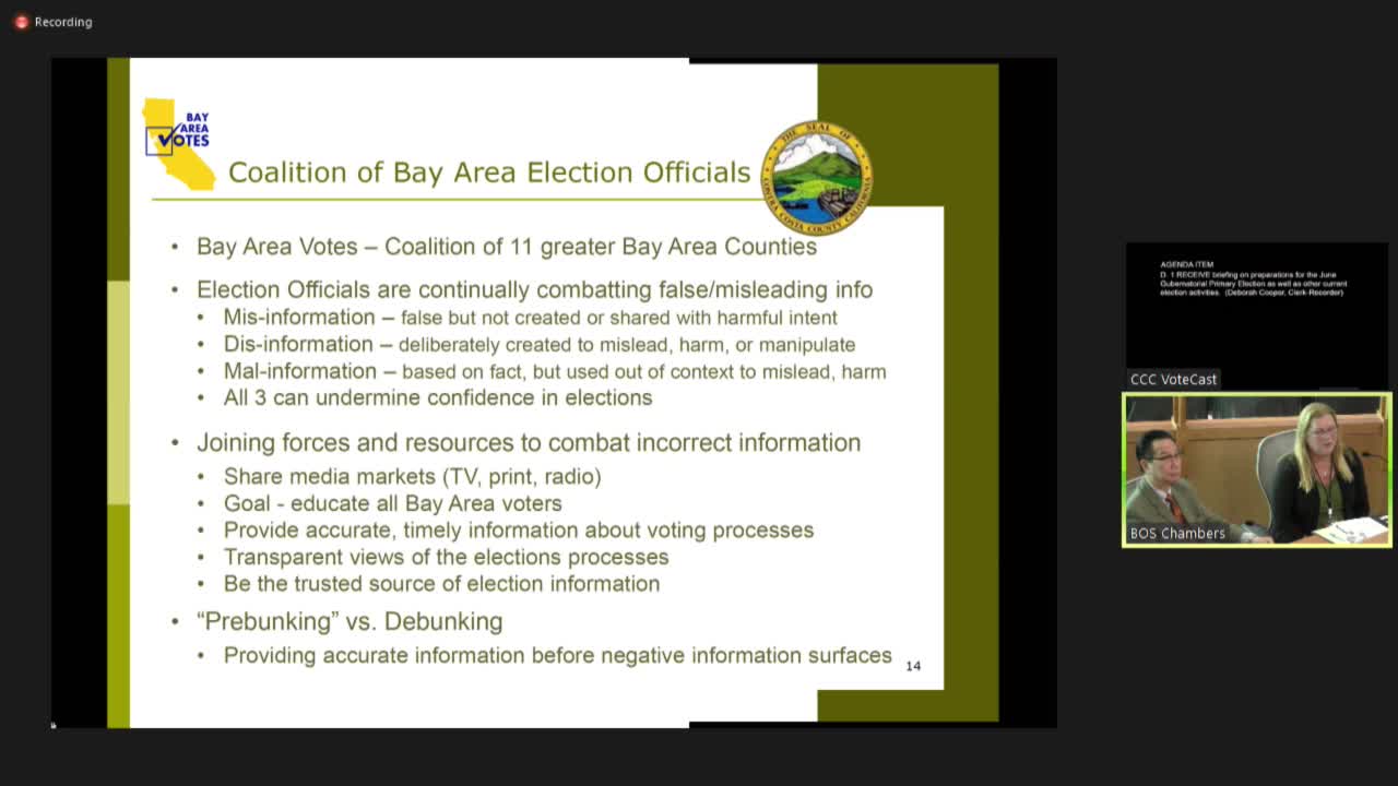 Coalition of Counties - SF Bay Area counties share a messge about voting integrity