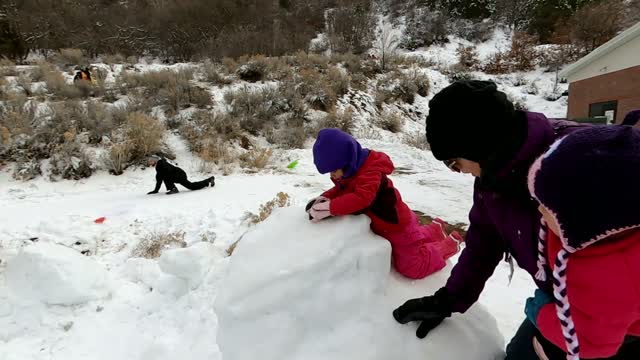 Sledding with the kids 2020