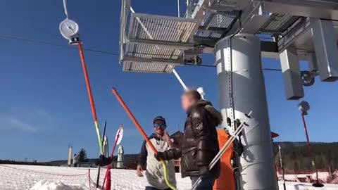 Ski Drag Lift Prank