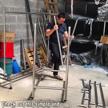 Check out this simple and functional metal clothes rack!.hd