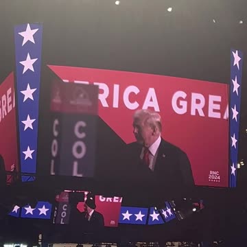 President Trump walks out to ACDC’s "Back in Black"