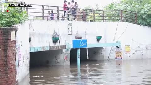 Lahore Streets Filled with Flood Waters after Record Rainfall