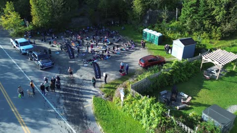 Swimming event captured on a DJI mini 3