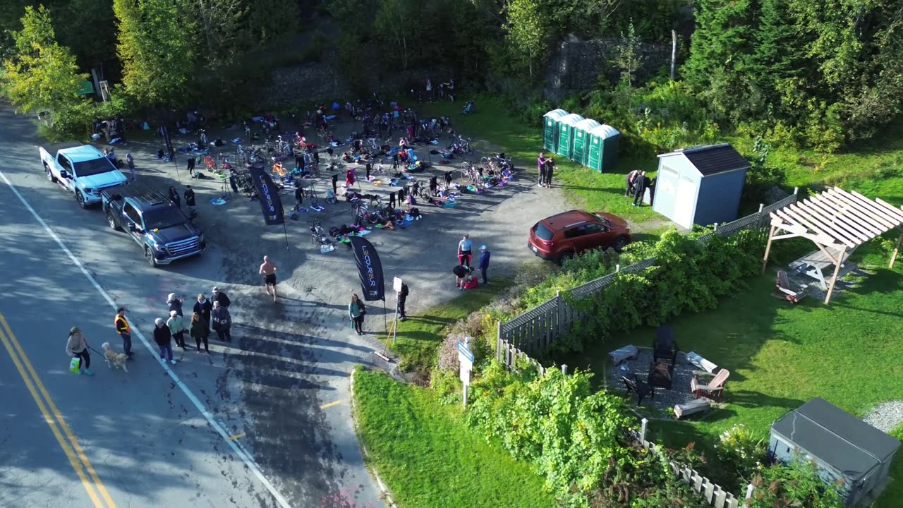 Swimming event captured on a DJI mini 3