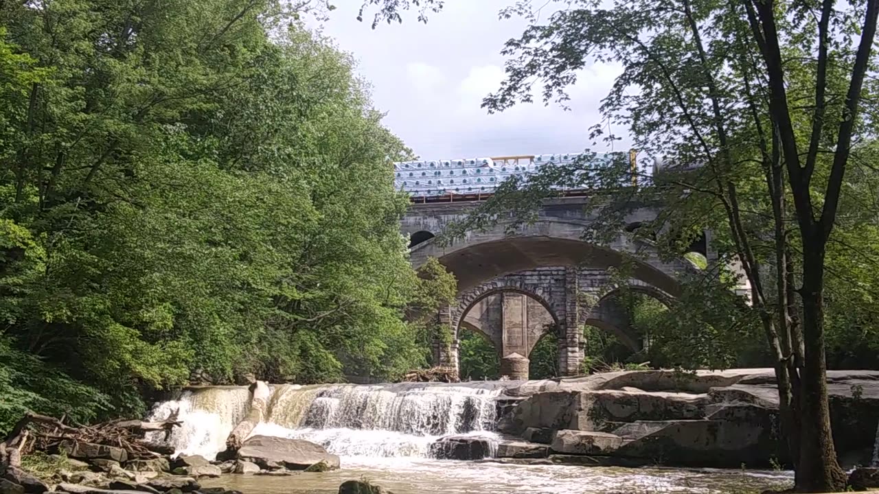 Train over Berea Falls