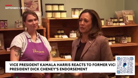 Kamala Reacts to VP Dick Cheney Endorsement