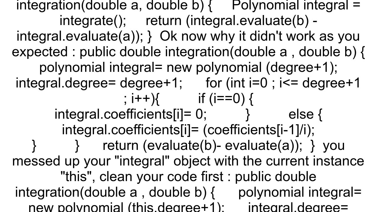 integration by java