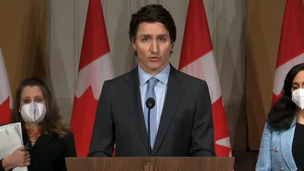 Trudeau says #Canada will stand against authoritarianism, announces sanctions against #Russia