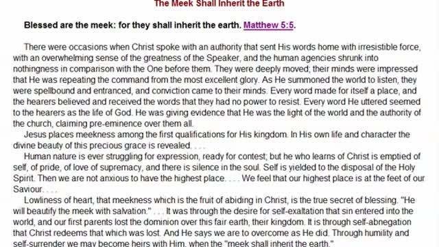 #42 Blessed Are The Meek For They Shall Inherit The Earth