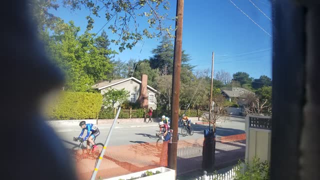 Los Gatos CA, Cat's Hill Criterium Bike at Corner Race