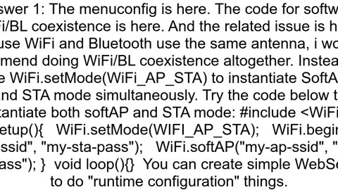 Making ESP32 WiFiBluetooth work together