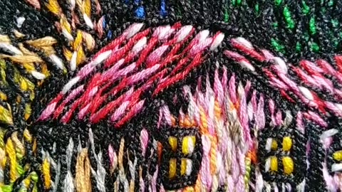 Cabaña impresionista - handmade embroidery