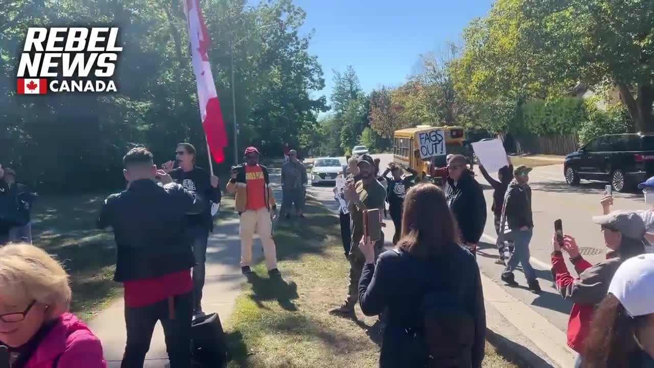 Oakville Trafalgar Highschool #TooFar Protest - They start gathering