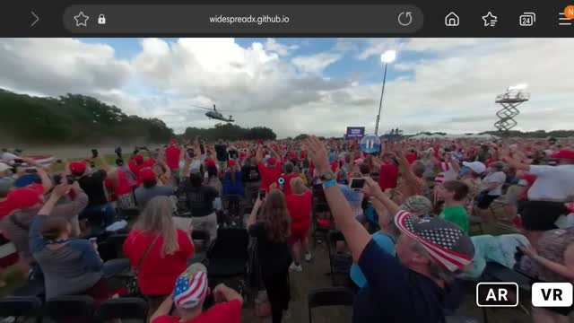 360° Trump Rally Clip - Marine One Landing || WideSpread