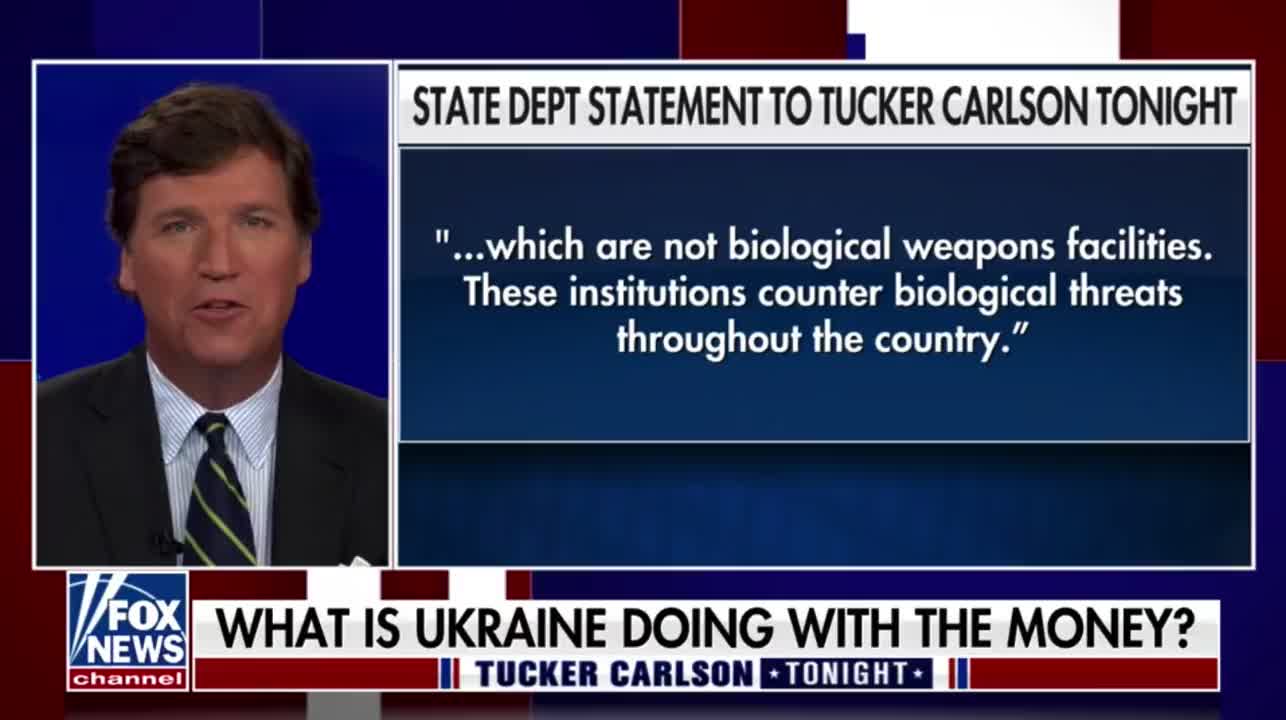 Tucker Carlson asks why the US isn’t coming clean about funding bio labs in Ukraine