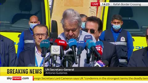 NOW - UN chief: "It is time to silence the guns."